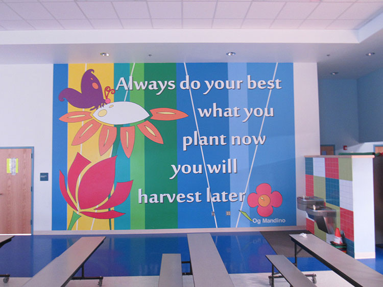 Murals we painted inside the Calk-Wilson Elentary School of Corpus Christi, Texas.