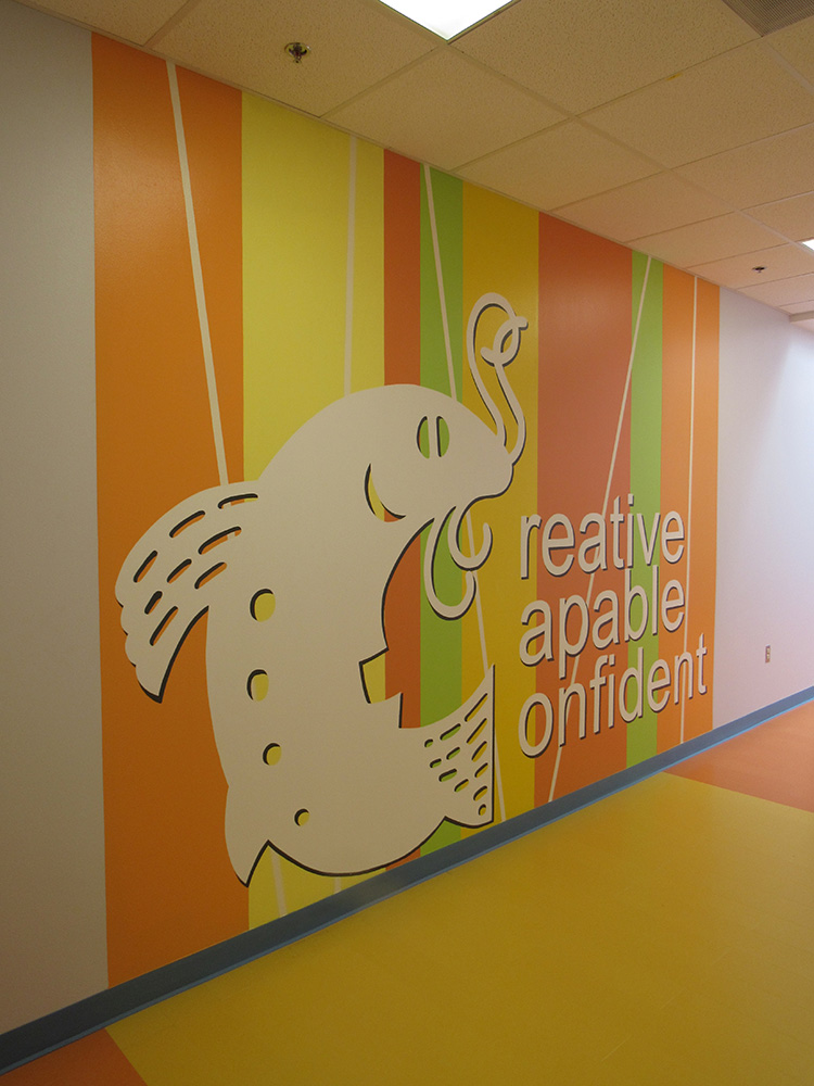 Murals we painted inside the Calk-Wilson Elentary School of Corpus Christi, Texas.