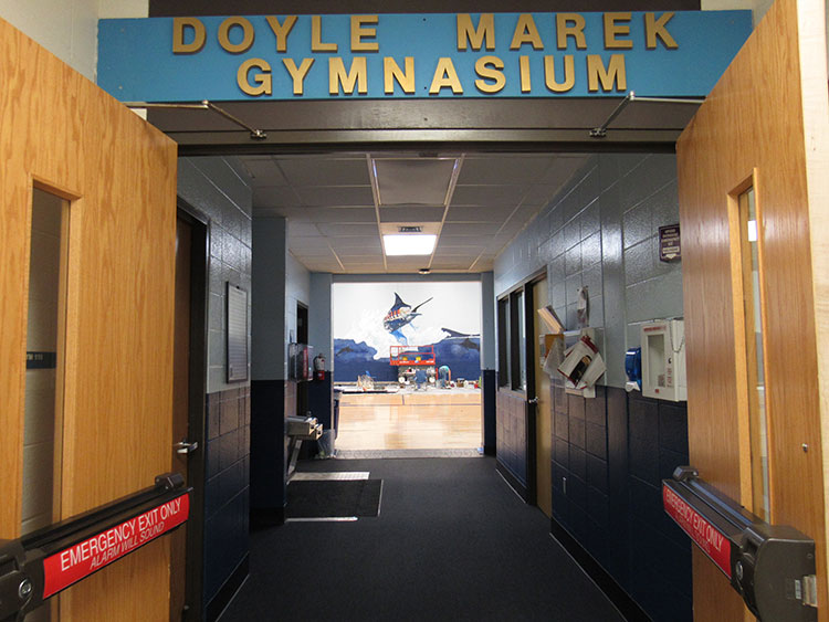 Port Aransas Fighting Marlin's Doyle Marek High School Gymnasium  Mural