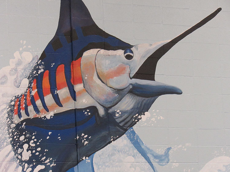 Port Aransas Fighting Marlin's Doyle Marek High School Gymnasium  Mural