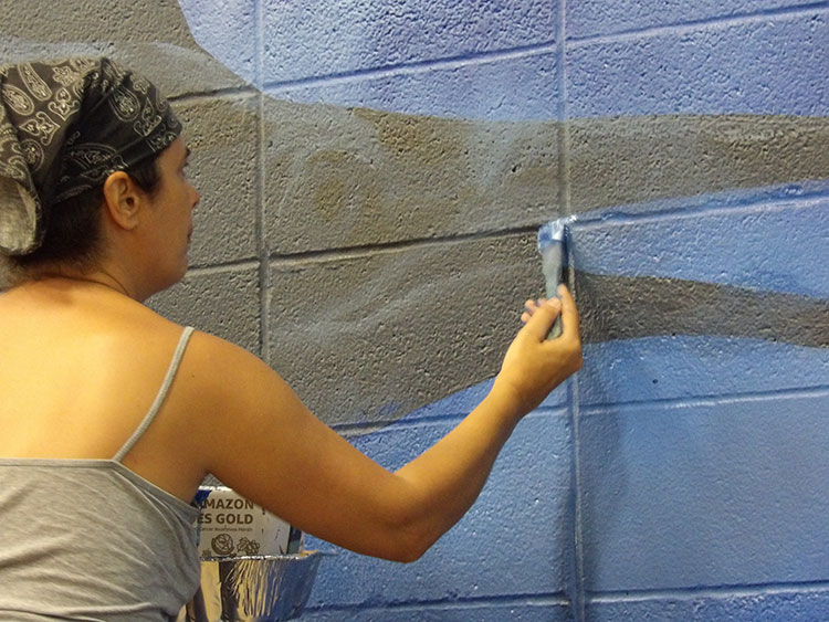 Port Aransas Fighting Marlin's Doyle Marek High School Gymnasium  Mural