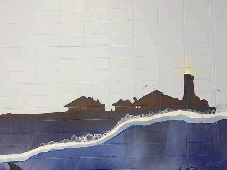 Port Aransas Fighting Marlin's Doyle Marek High School Gymnasium  Mural