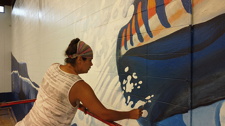 Port Aransas Fighting Marlin's Doyle Marek High School Gymnasium  Mural