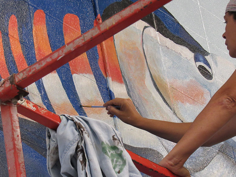 Port Aransas Fighting Marlin's Doyle Marek High School Gymnasium  Mural