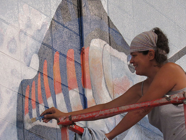 Port Aransas Fighting Marlin's Doyle Marek High School Gymnasium  Mural