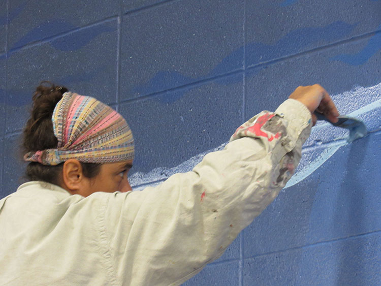 Port Aransas Fighting Marlin's Doyle Marek High School Gymnasium  Mural